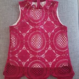 Mi ami Valentine Crochet Tank Blouse Size XS